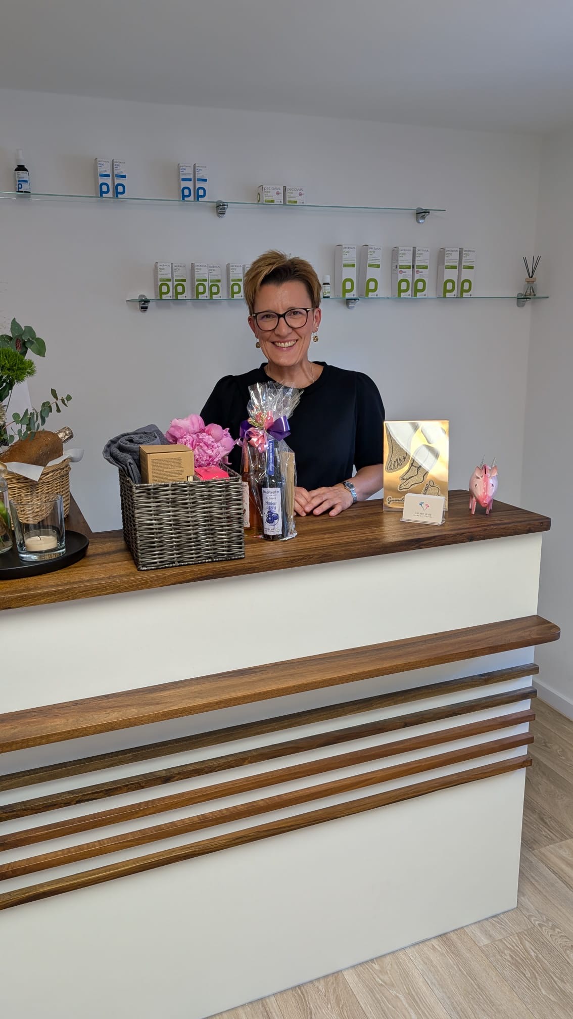 Bianca Rietschel in ihrem Fußpflegestudio Gsunde Fiass